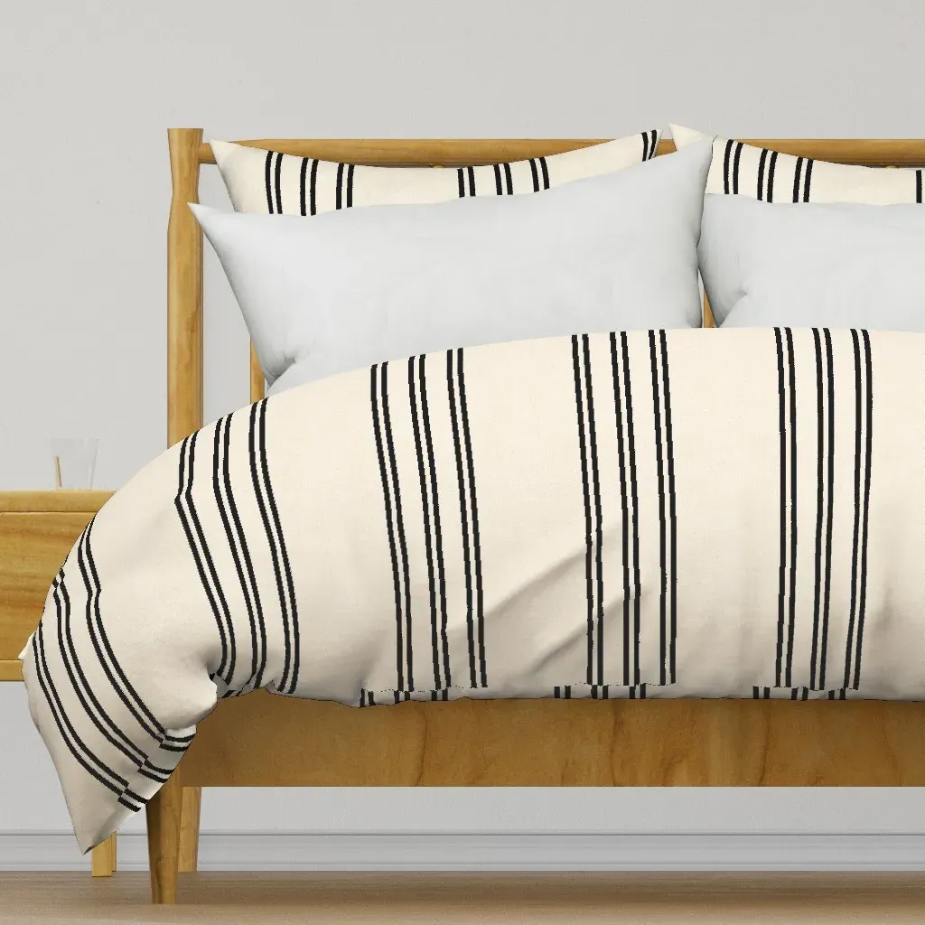 Aegean Stripe Duvet Cover - Black product
