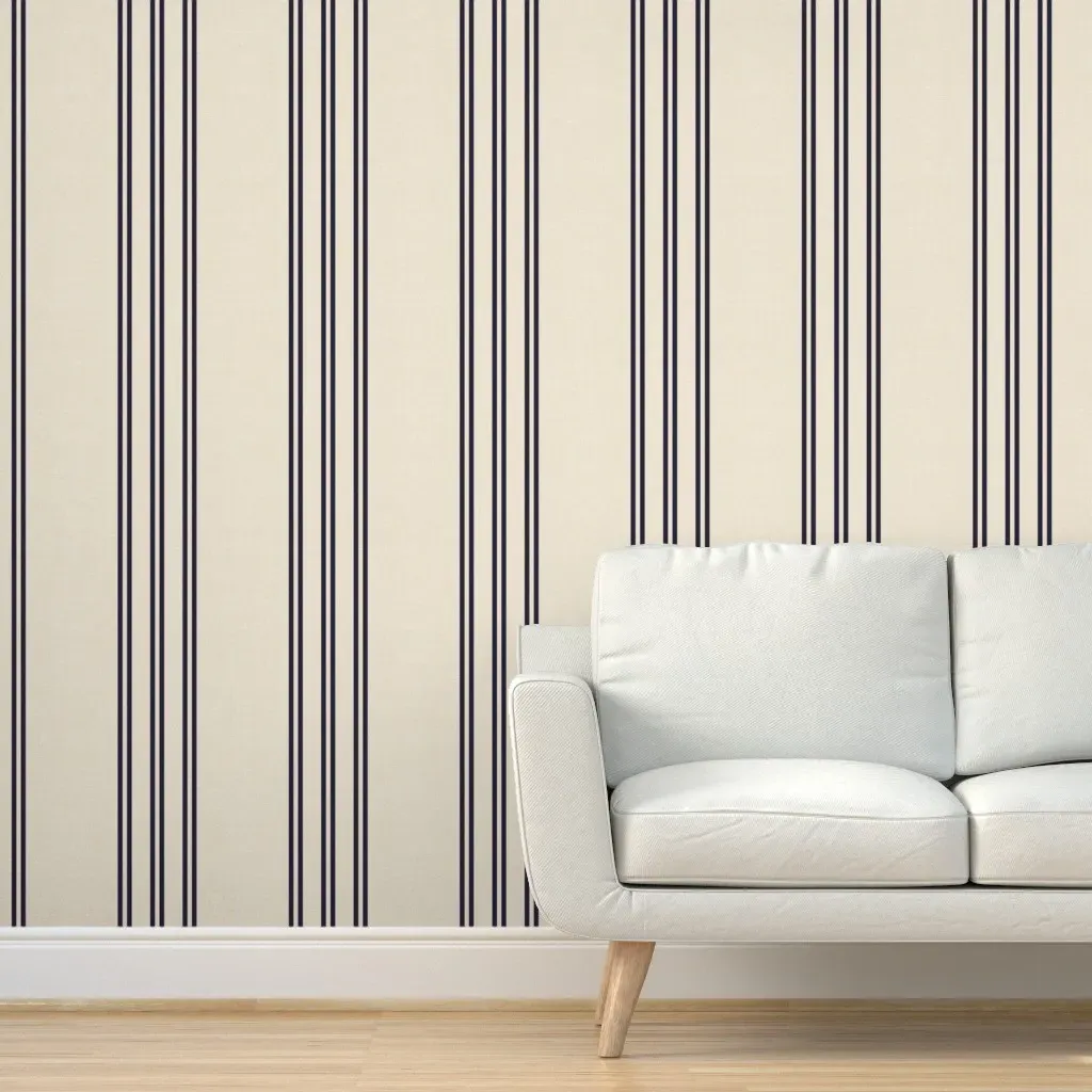 Aegean Stripe Peel and Stick Wallpaper - Navy product