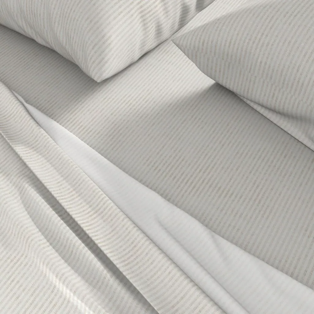 Aegean Ticking Stripe Queen Sheet Set - Off-White, Jute alternate view