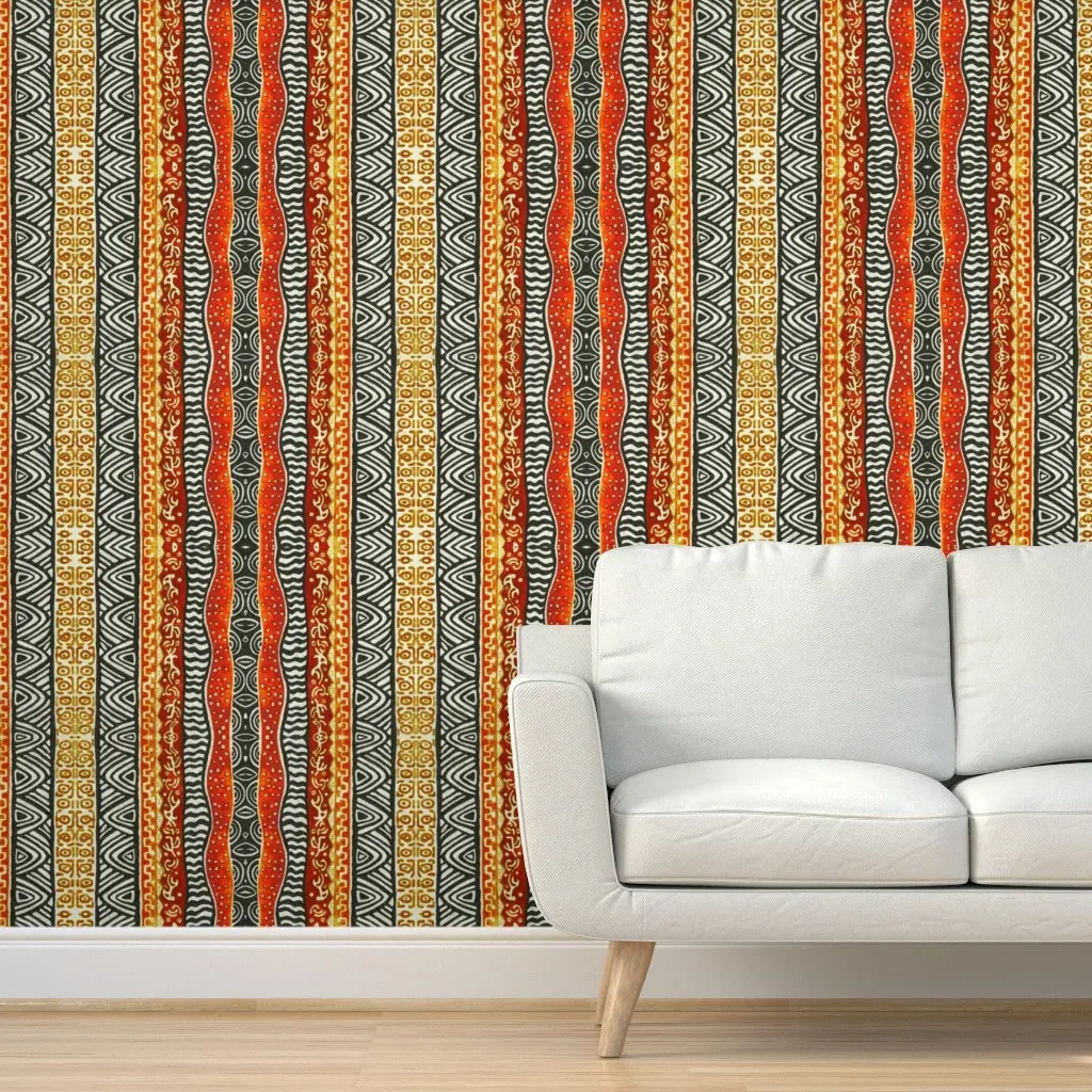 Africa Inspired Peel and Stick Wallpaper - Black product