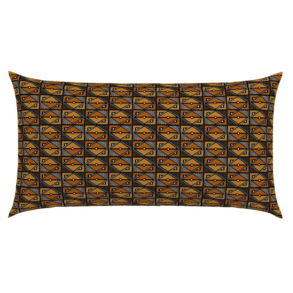 African Af-0420 King Pillow Sham - Brown product