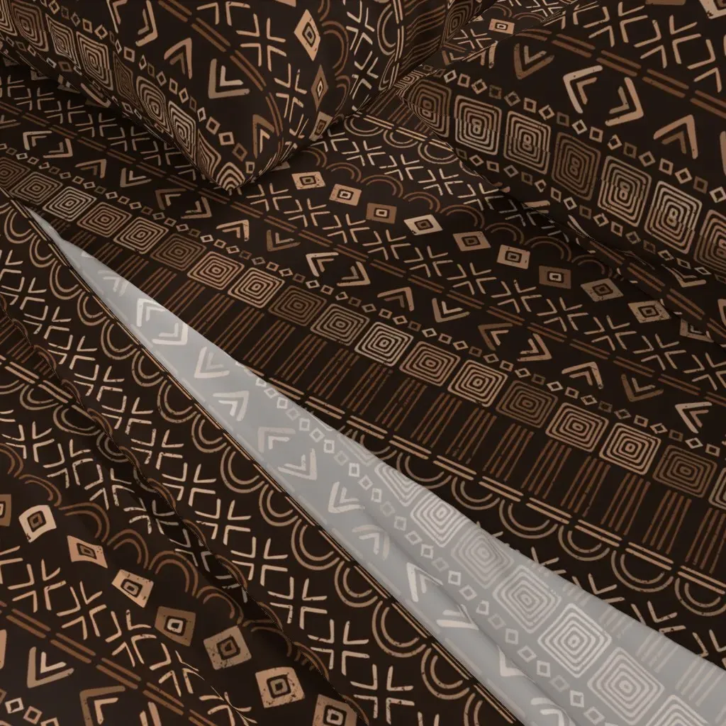 African Geos Queen Sheet Set - Brown alternate view