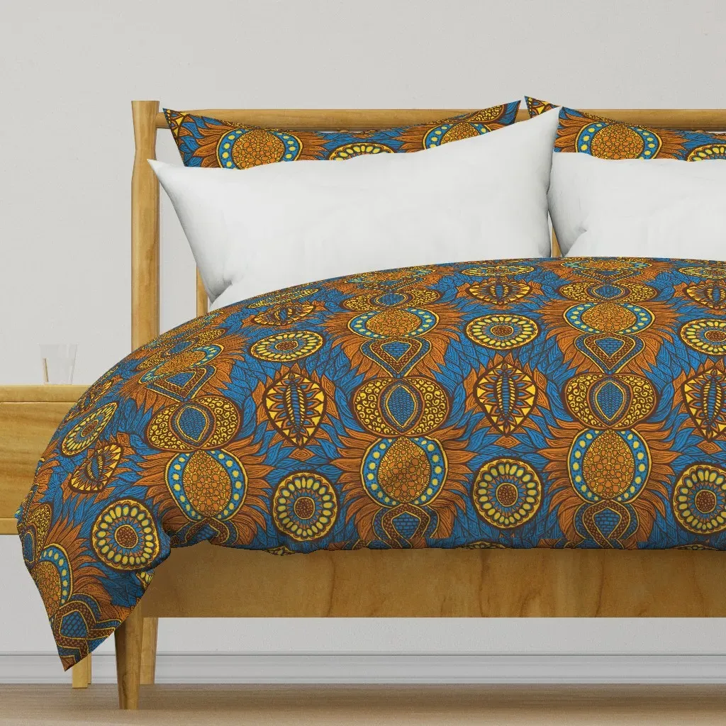 African Print Duvet Cover - Orange product