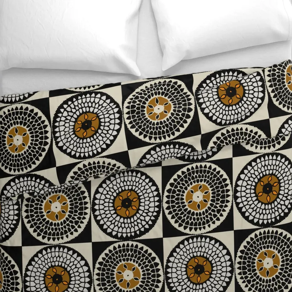 African Sunflower Duvet Cover - Beige alternate view
