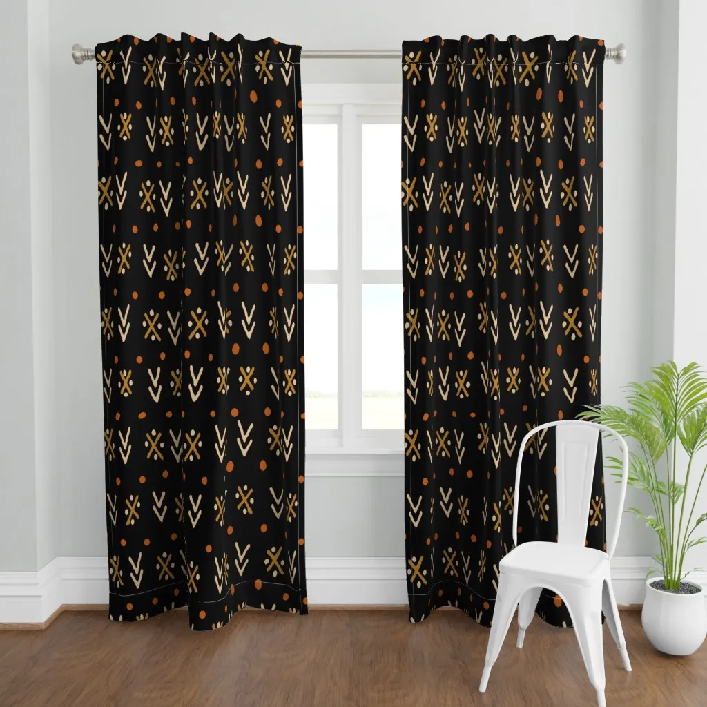 African Tribal Arrows Curtain Panel - Beige product