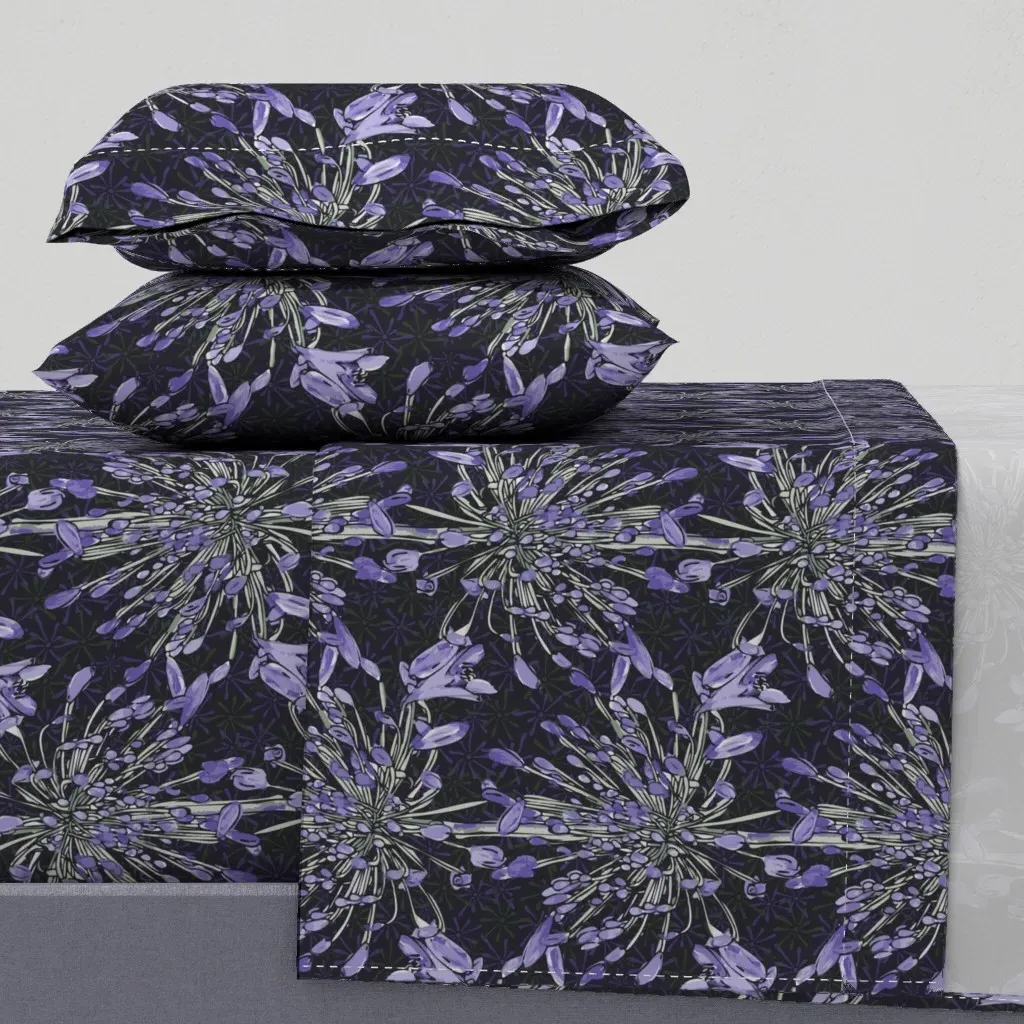 Agapanthus 3 Laurie Queen Sheet Set - Purple product