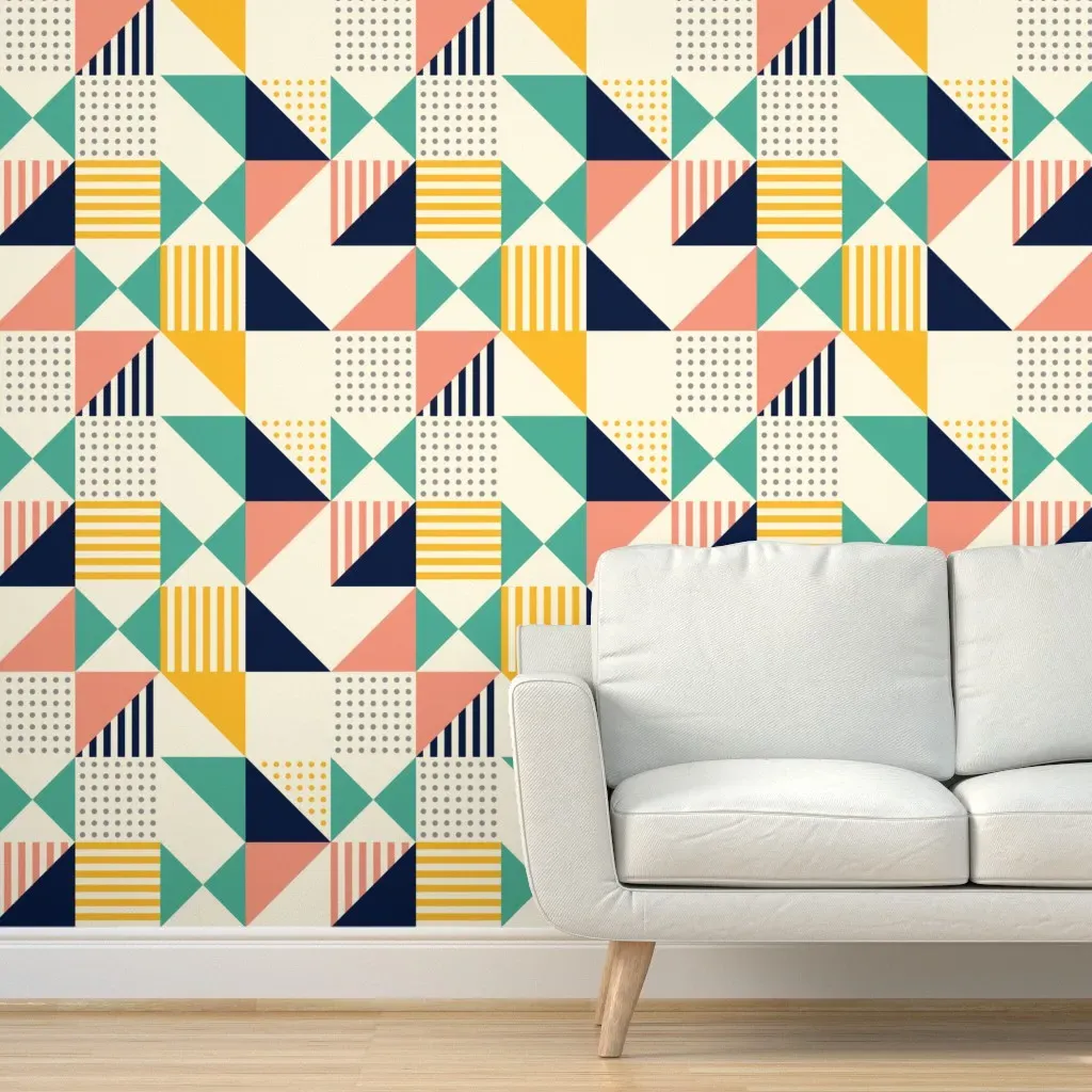 Ahoy Preppy Peel and Stick Wallpaper - Teal product