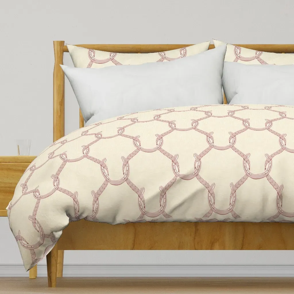 Ainsley Horseshoe & Reins Duvet Cover - Dusty Rose product