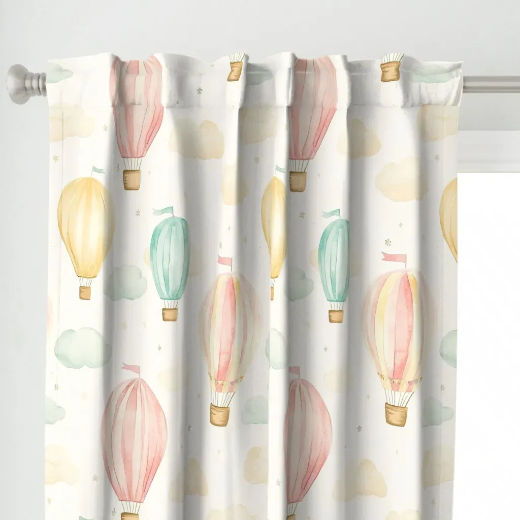 Air Balloon Single Curtain Panel - Pink alternate view