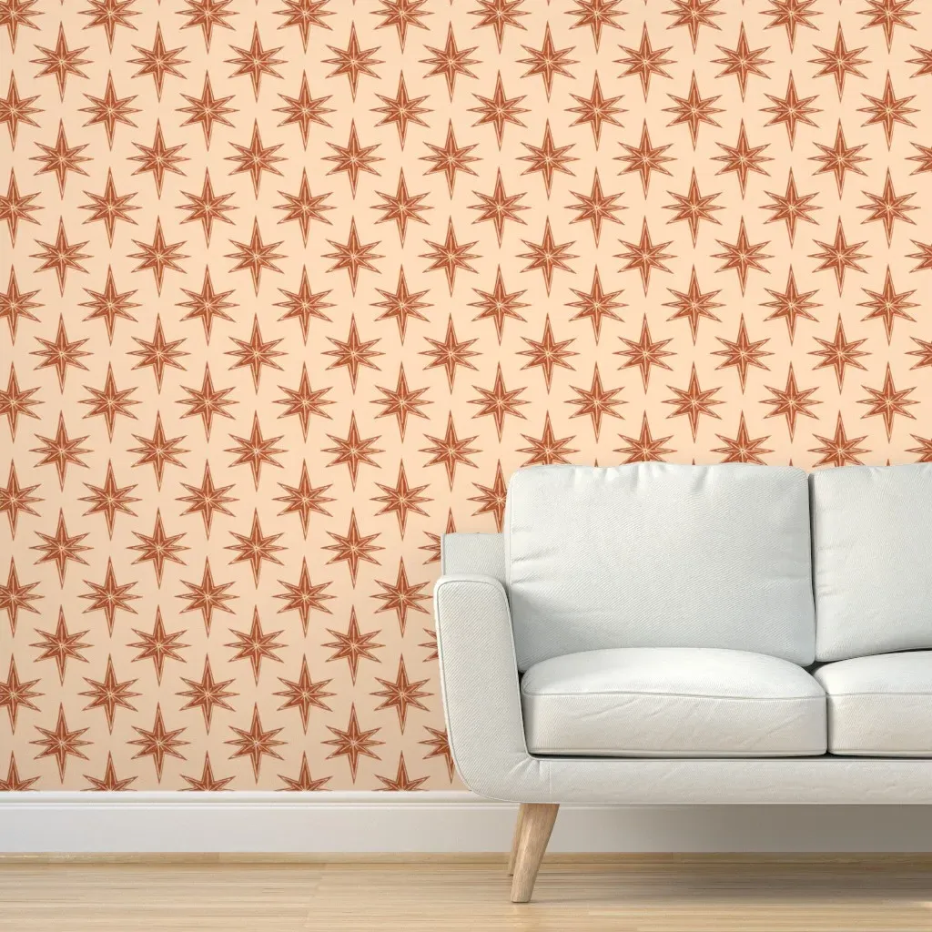 Alamo Star Peel and Stick Wallpaper - Terracotta product