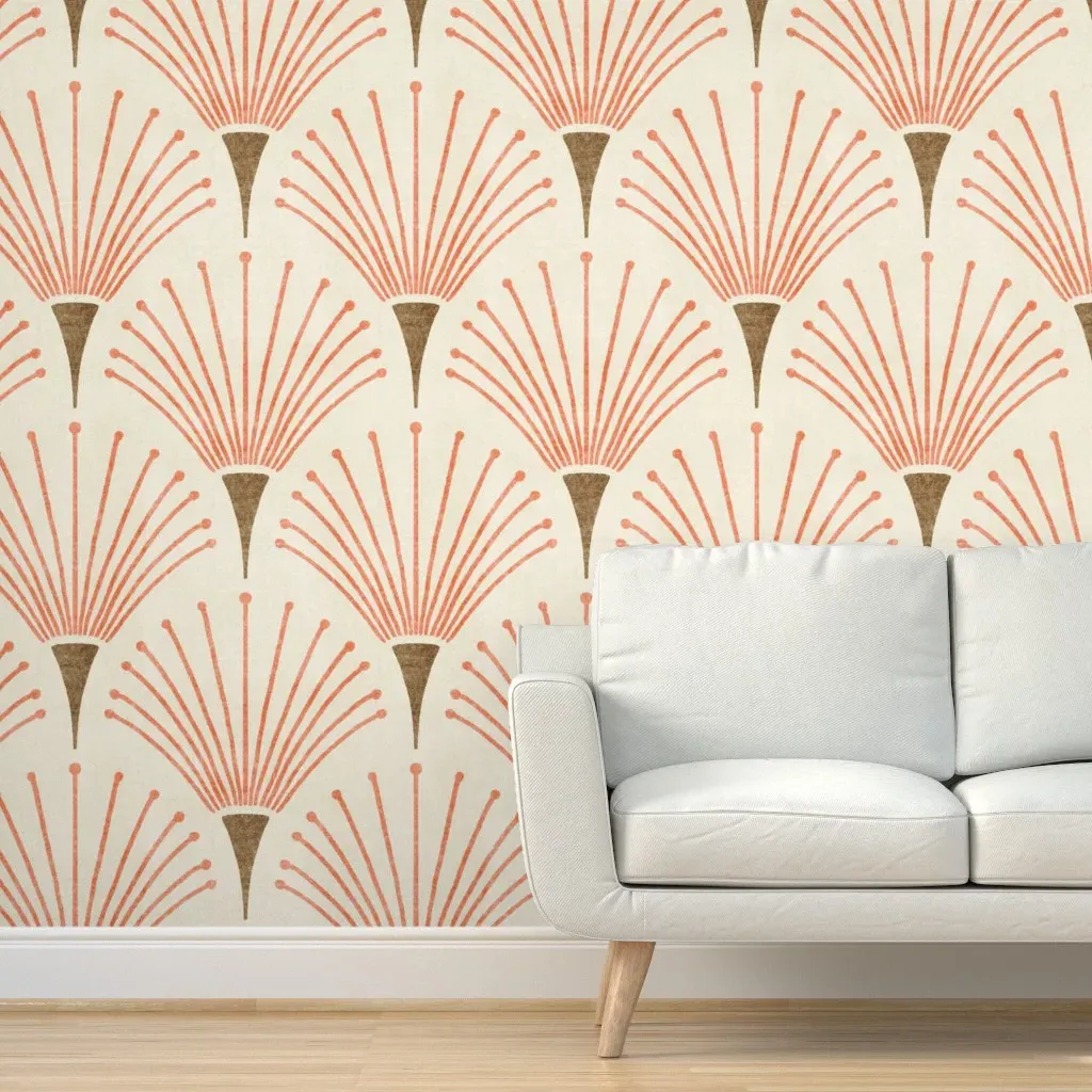 Albertine Peel and Stick Wallpaper - Coral product
