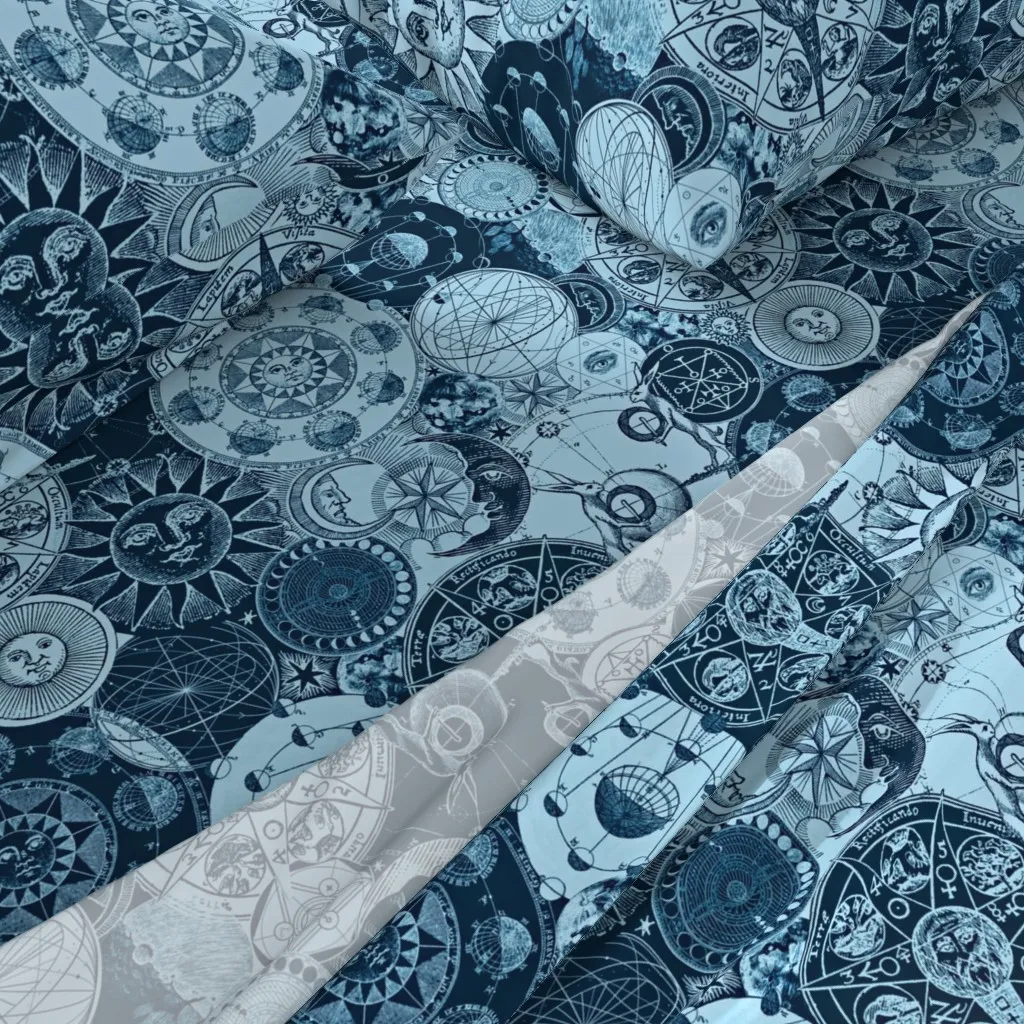 Alchemical Astrology Dreams Twin Sheet Set - Dark Blue alternate view
