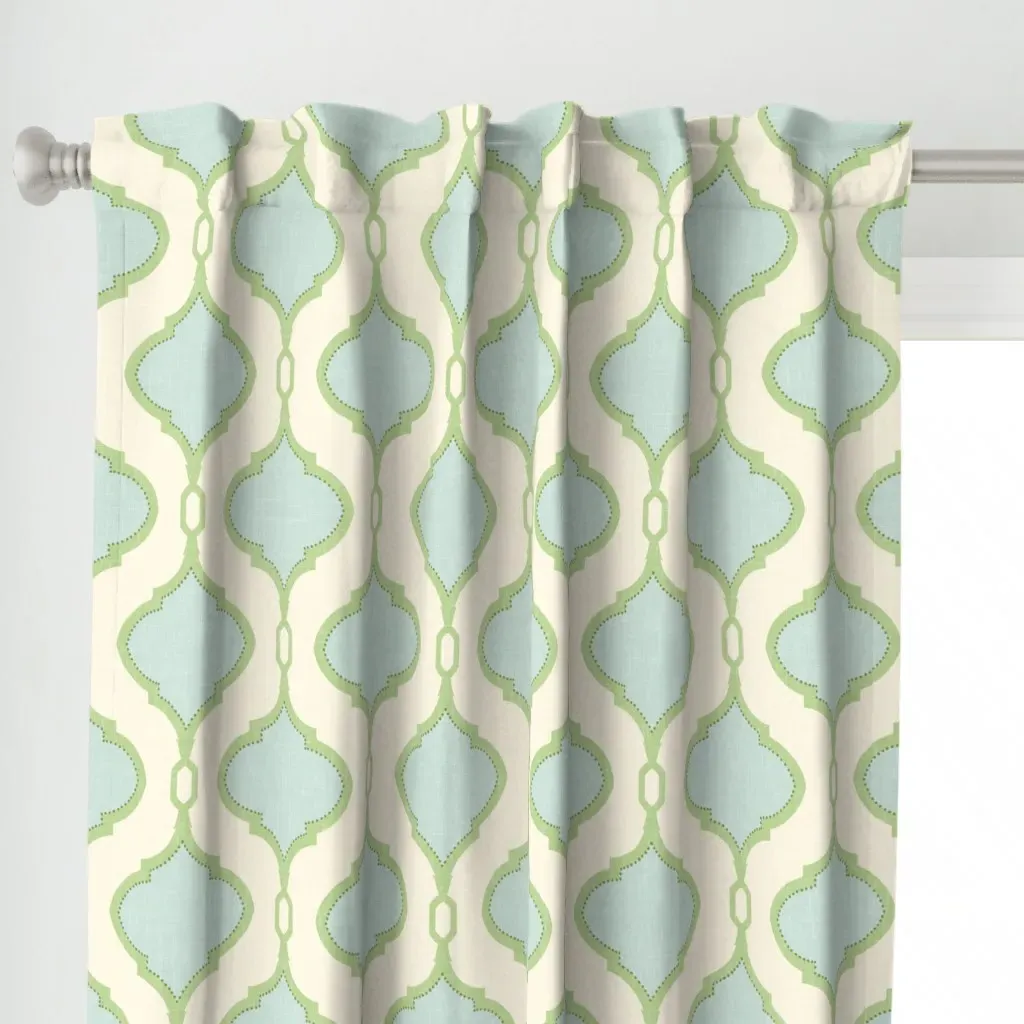 Alessandra Trellis Curtain Panel - Light Green alternate view