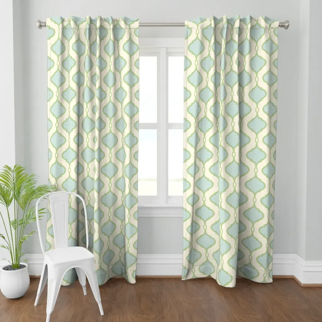 Alessandra Trellis Curtain Panel - Light Green product