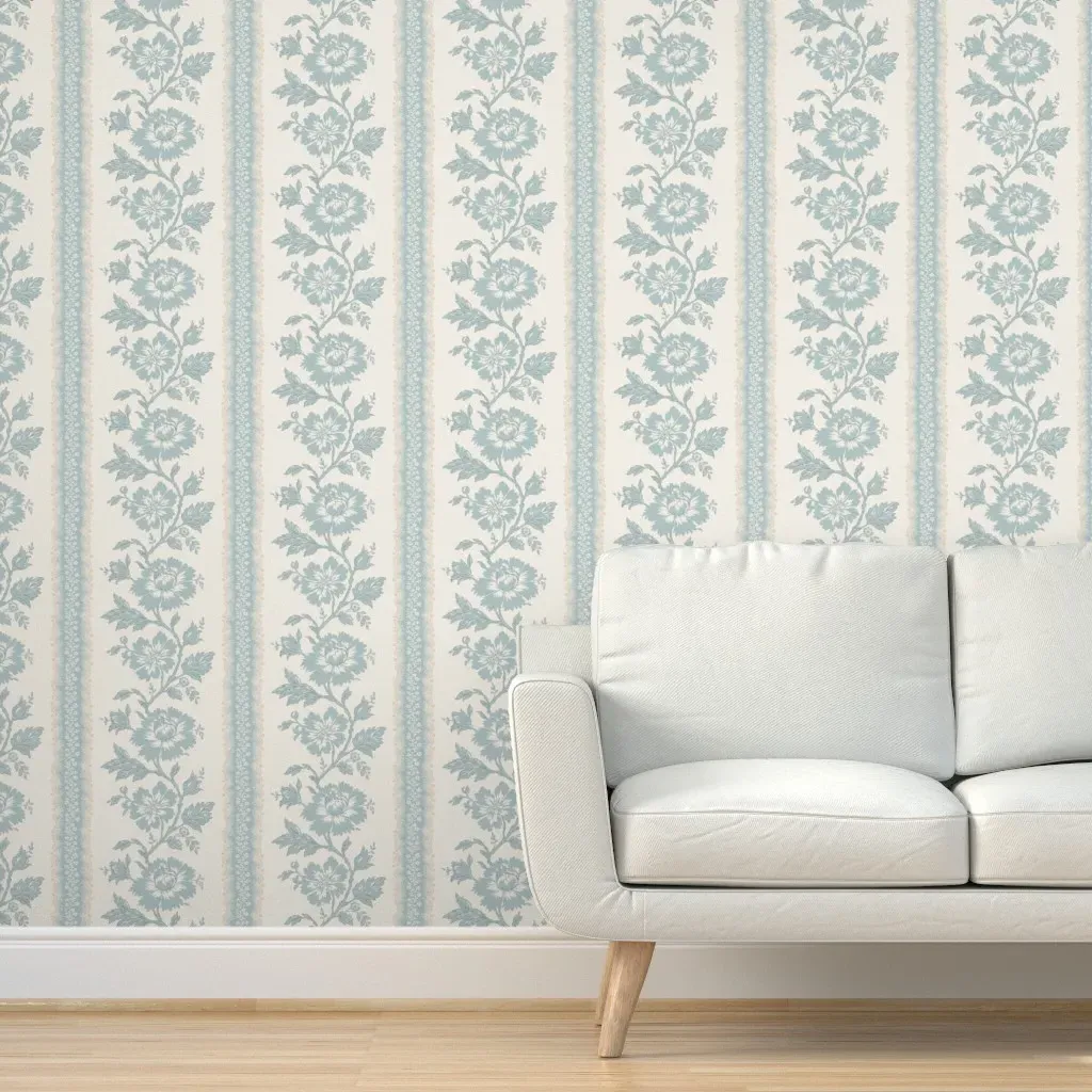 Alexandra Damask Peel and Stick Wallpaper - Light Blue product