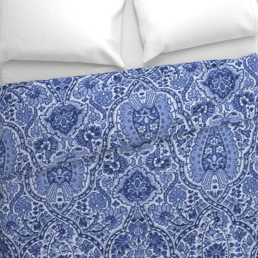 Alfred Paisley Mosaic Duvet Cover - Indigo Blue alternate view