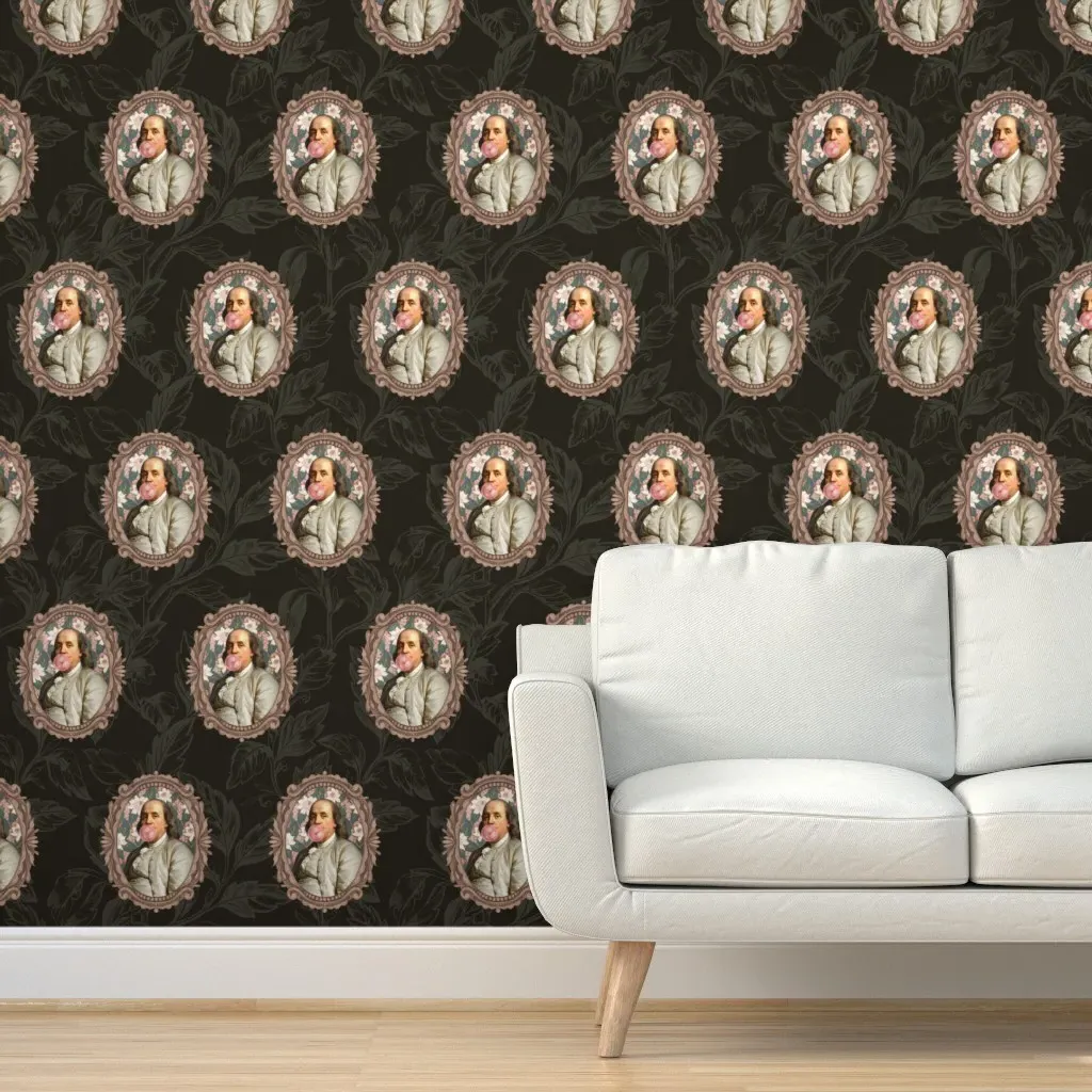 All About The Benji's Moody Peel and Stick Wallpaper - Pink product