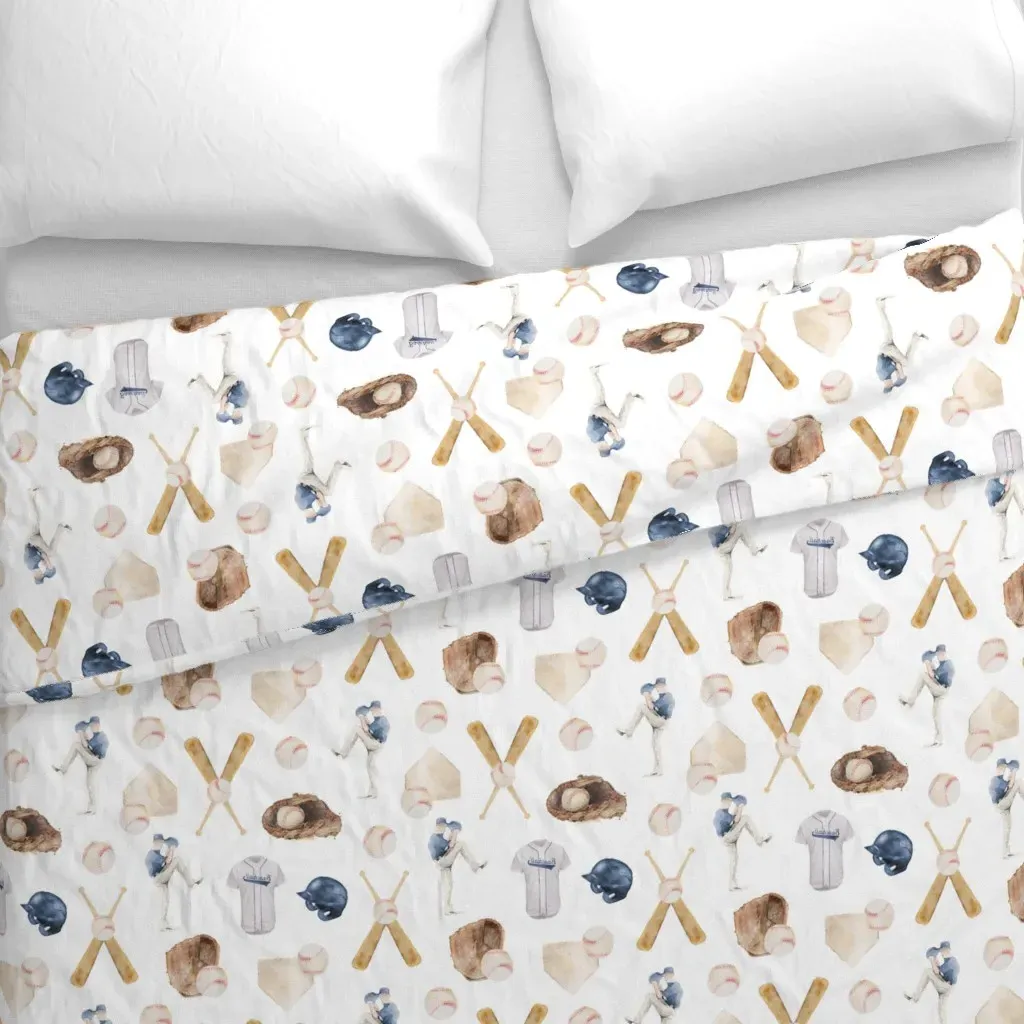 All-Star Slugger Duvet Cover - White alternate view