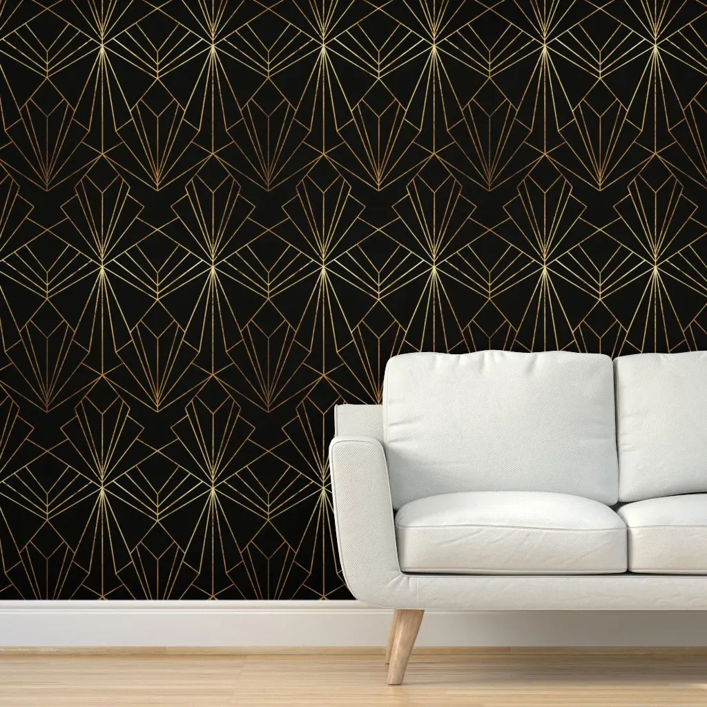 All That Jazz Peel and Stick Wallpaper - Gold product