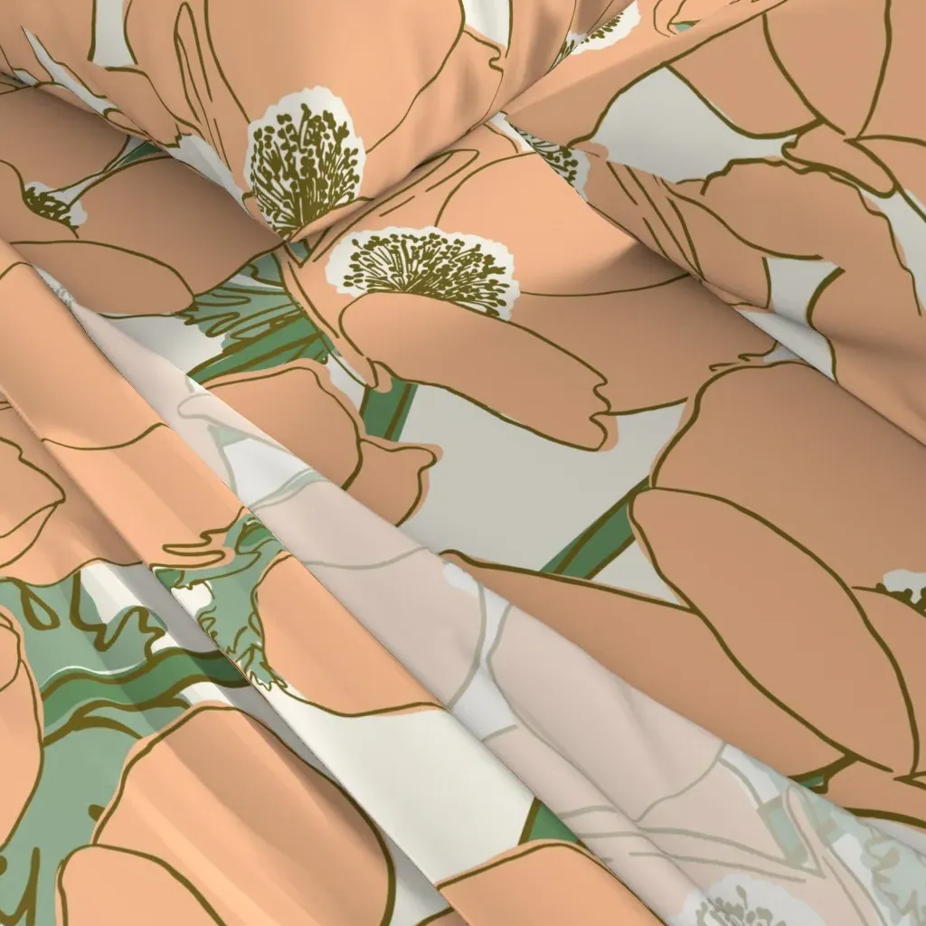 All The Anemones Buttercup Family King Sheet Set - Peach alternate view