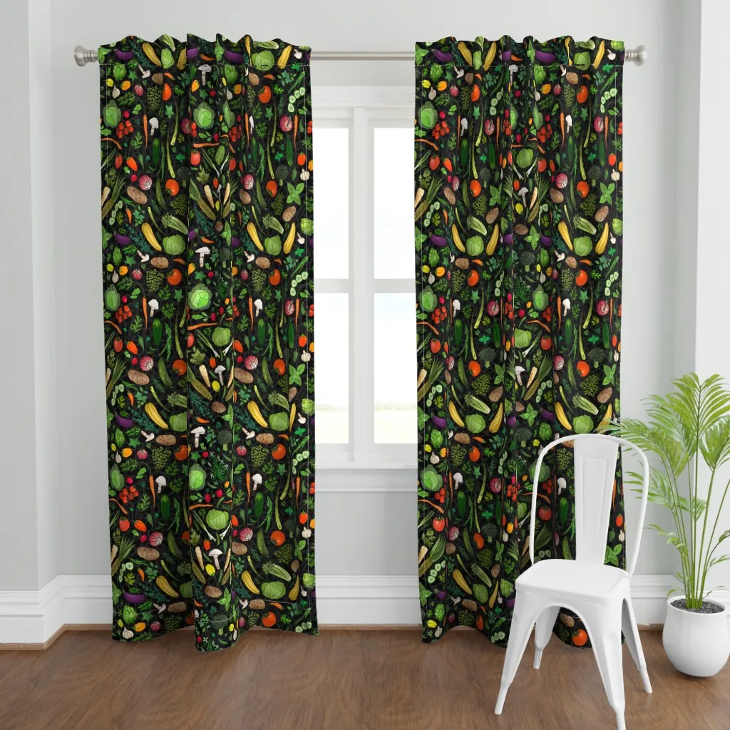 All The Garden Herbs Curtain Panel - Green product