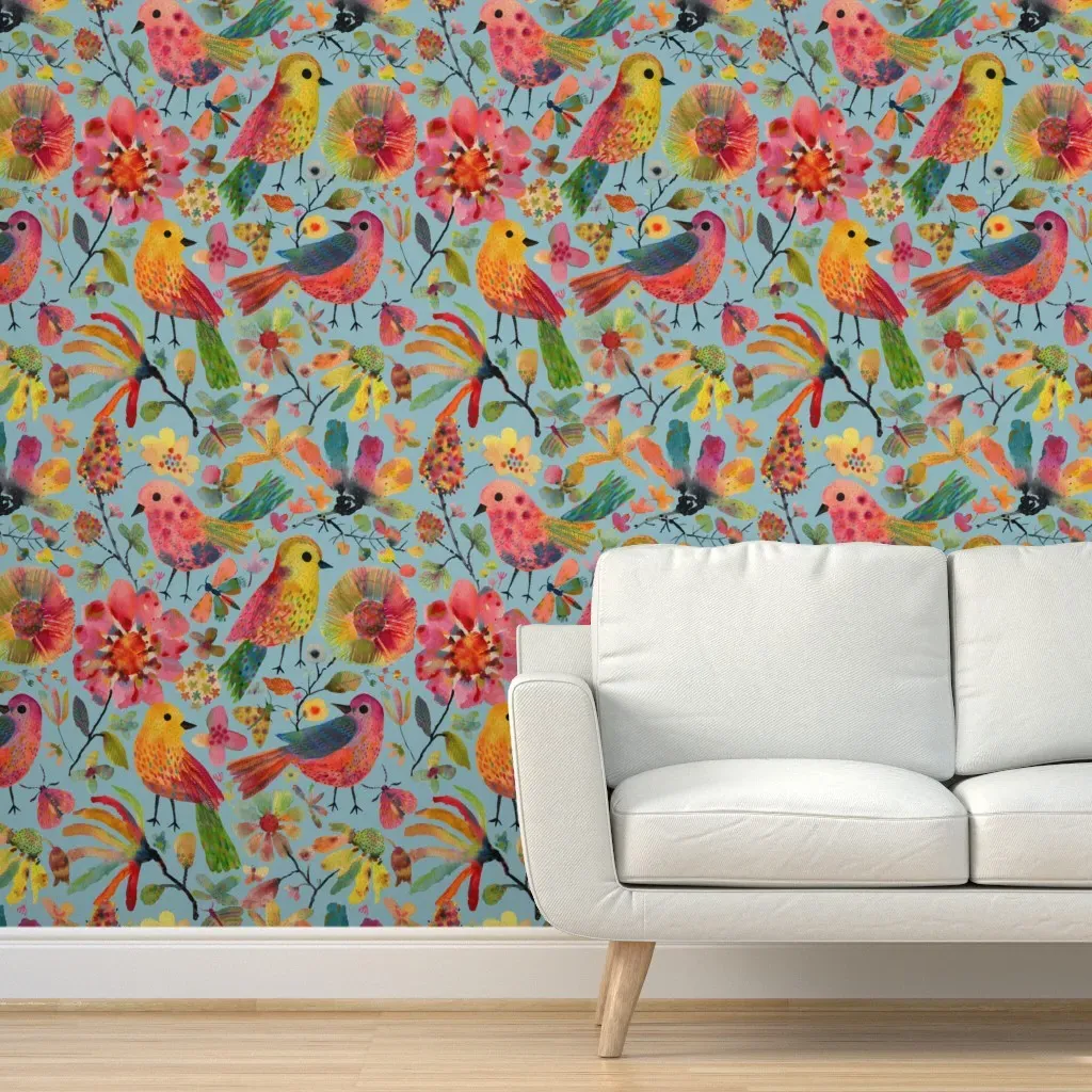 All You Have To Do Is Fly Peel and Stick Wallpaper - Yellow-Orange product