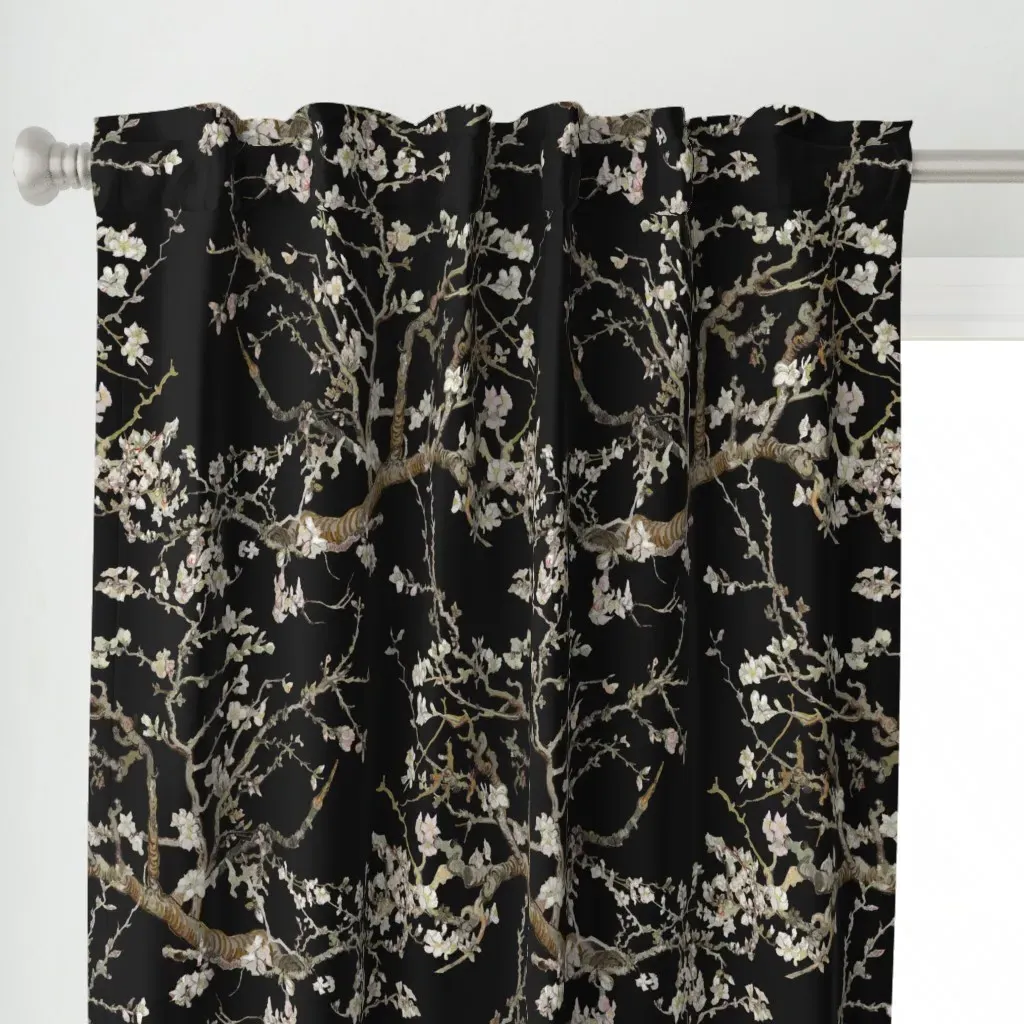 Almond Blossoms Van Gogh Curtain Panel - Off-White alternate view