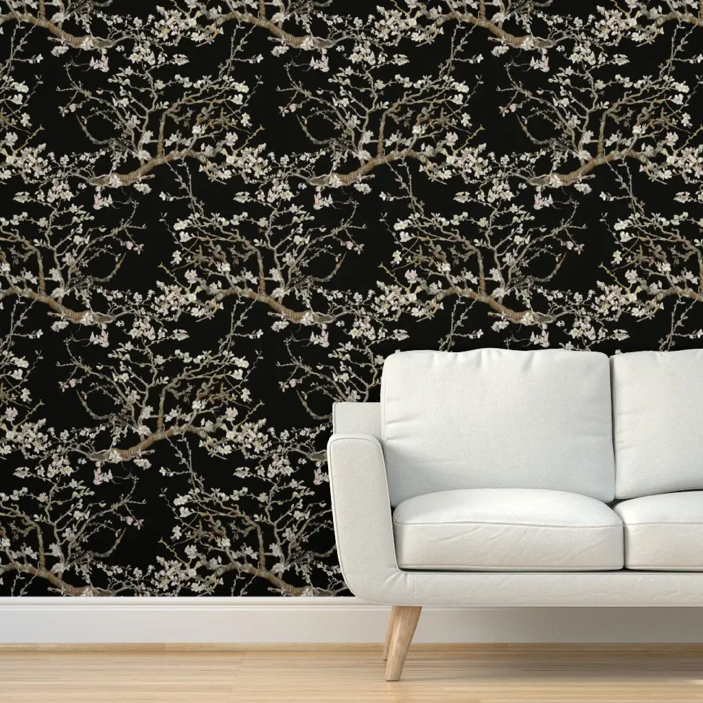 Almond Blossoms Van Gogh Peel and Stick Wallpaper - Off-White product