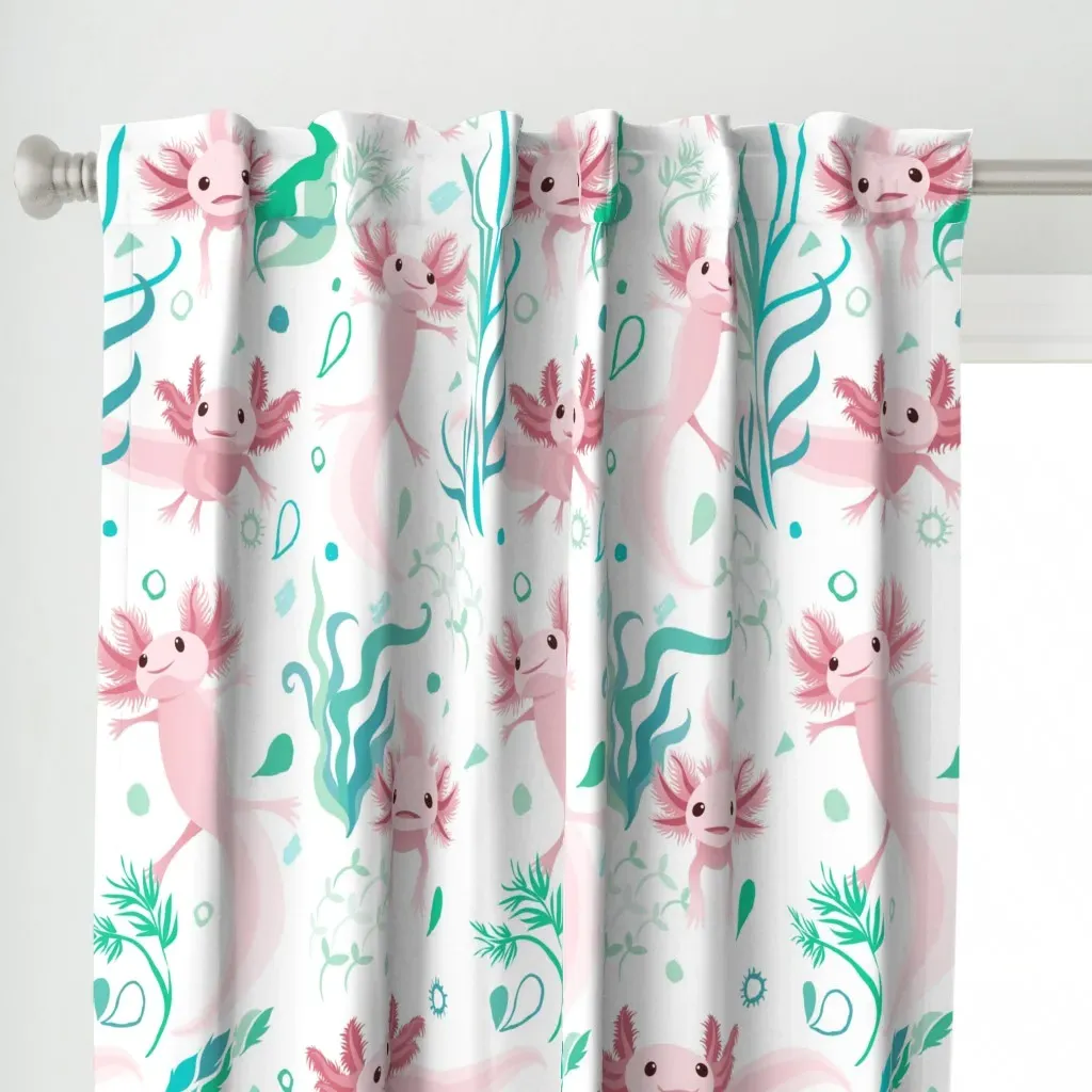 Alotta Axolotls Large Curtain Panel - Pink alternate view