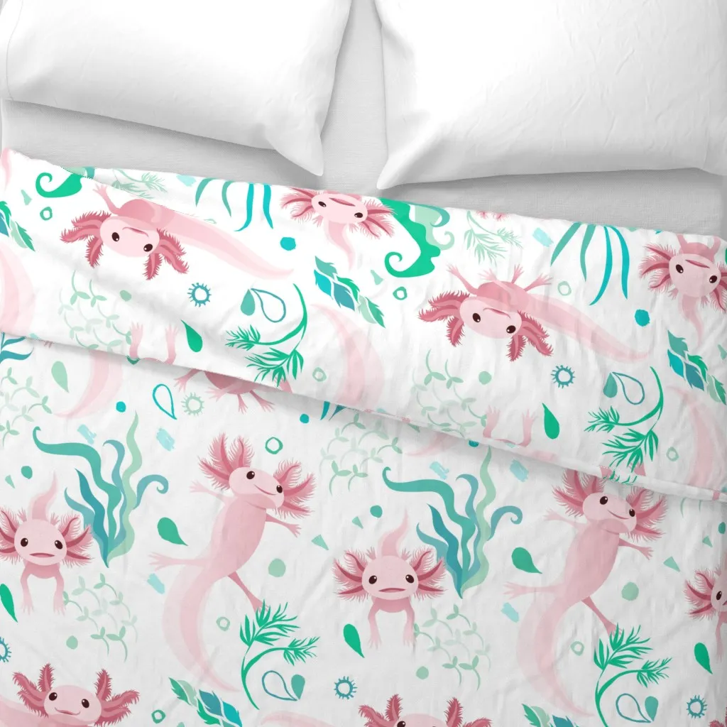 Alotta Axolotls Large Duvet Cover - Pink alternate view