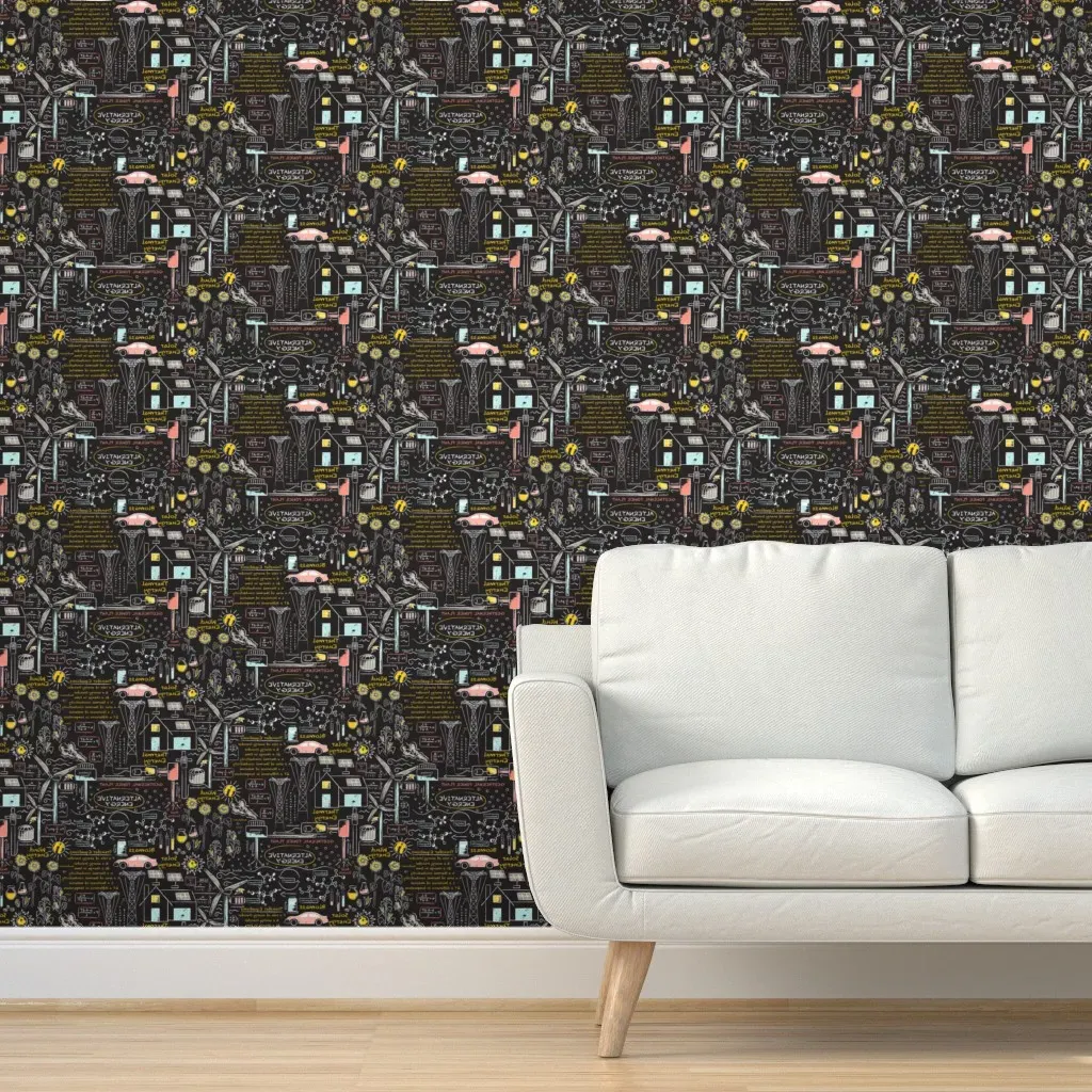 Alternative Energy Peel and Stick Wallpaper - White, Cream product