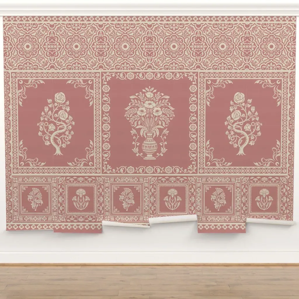 Amer Garden Peel and Stick Wall Mural - Dusty Rose product