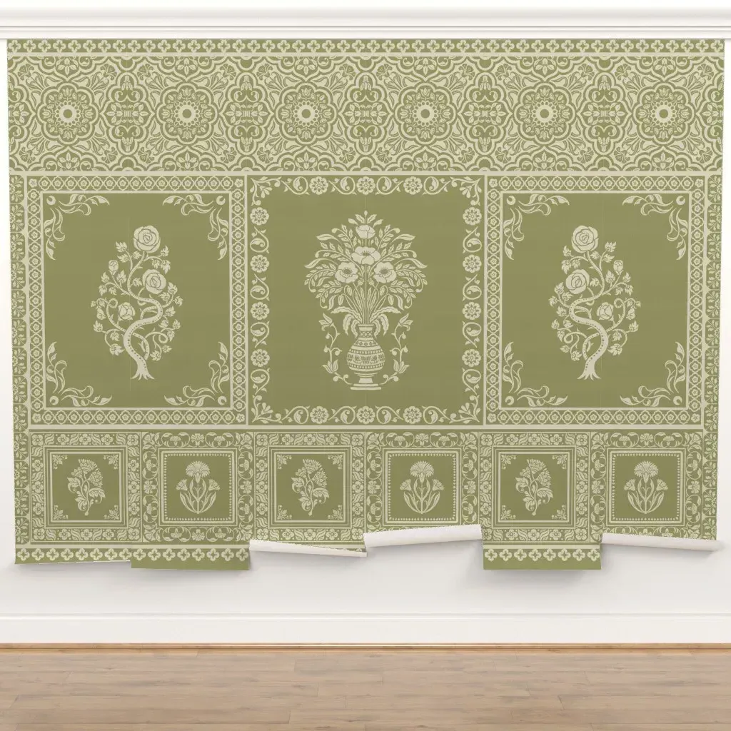 Amer Garden Peel and Stick Wall Mural - Moss Green product