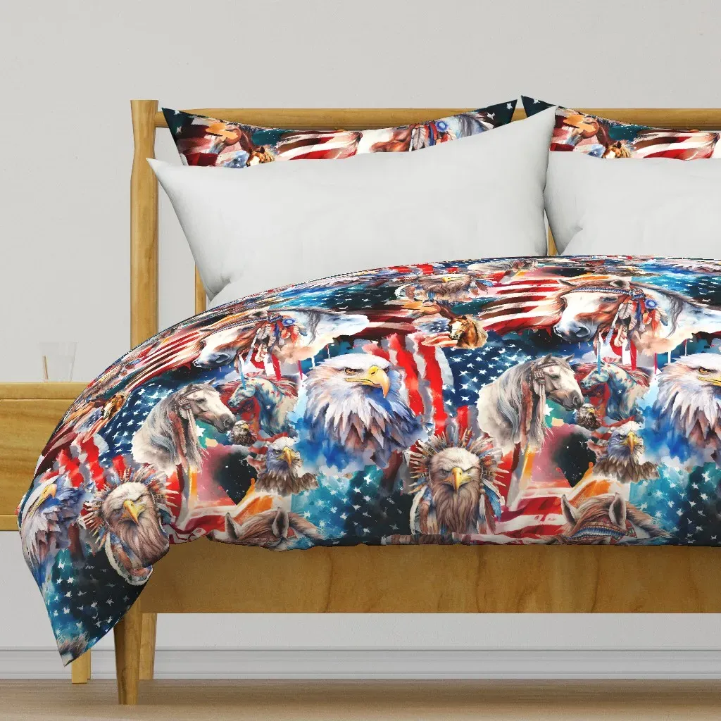 American Heroes Duvet Cover - Red product