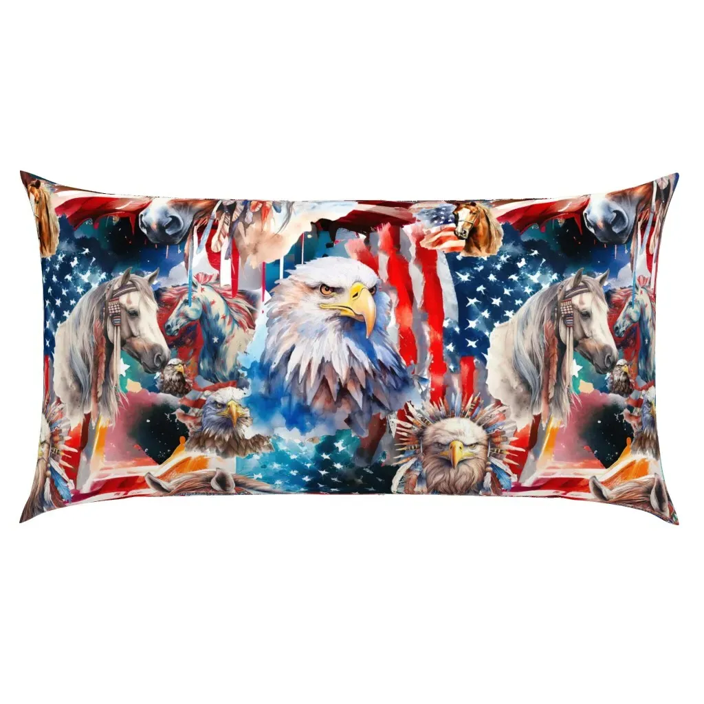 American Heroes King Size Pillow Sham - Red product