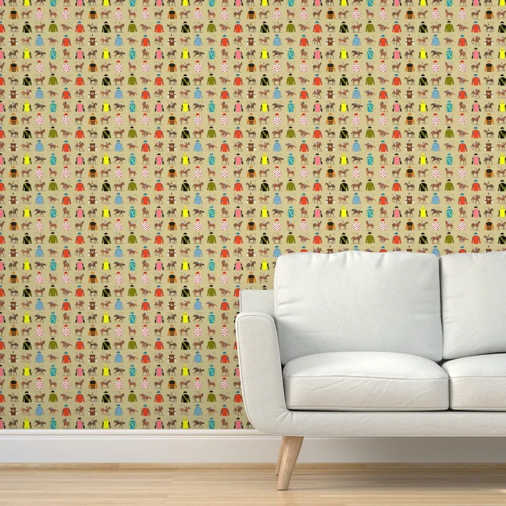 American Triple Crown Winners Peel and Stick Wallpaper - Beige product