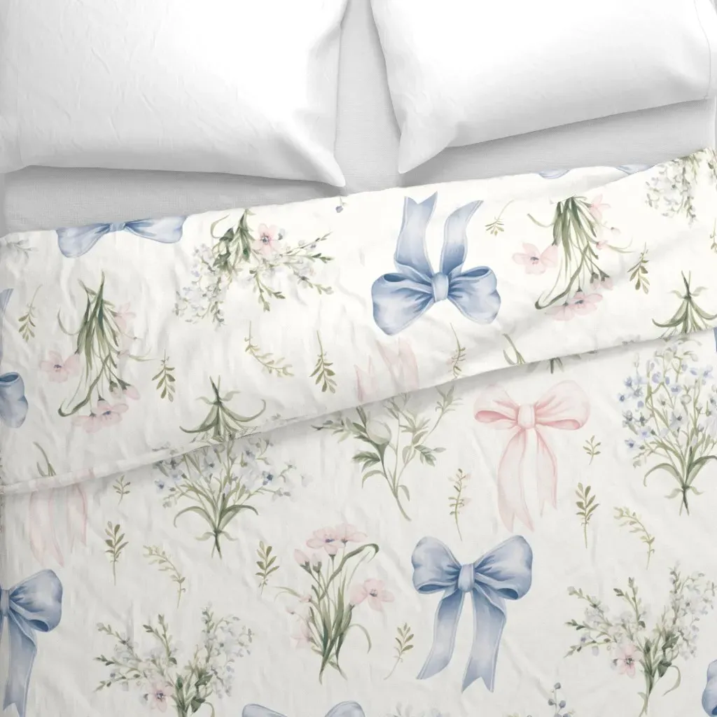 Among The Bluebells Duvet Cover - Light Blue alternate view