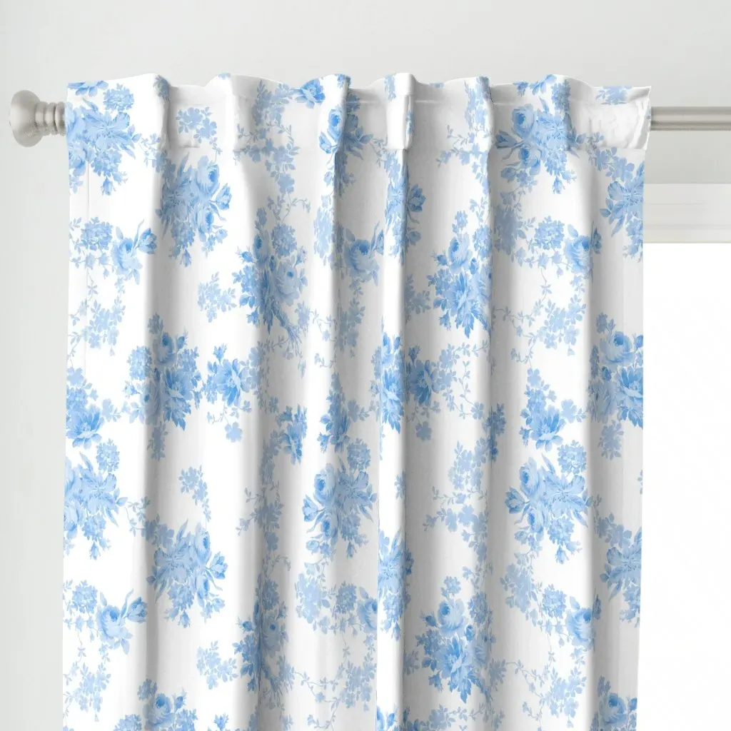 Amori Neptune Single Curtain Panel - Light Blue alternate view