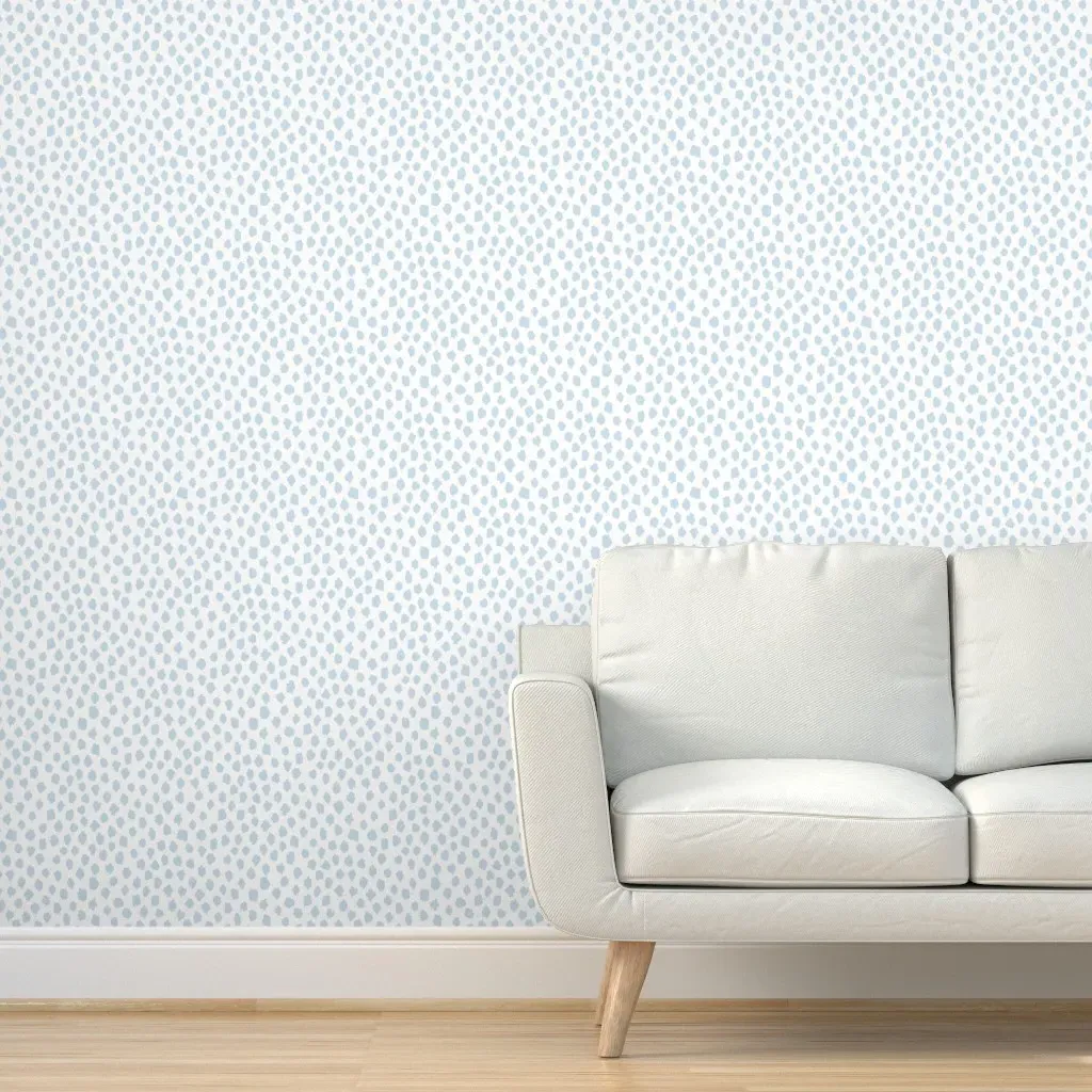 Amy Light Blue Spots Peel and Stick Wallpaper - Blue product