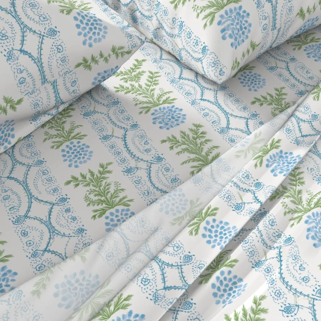 Ananas Enchante Full Sheet Set - Blue alternate view