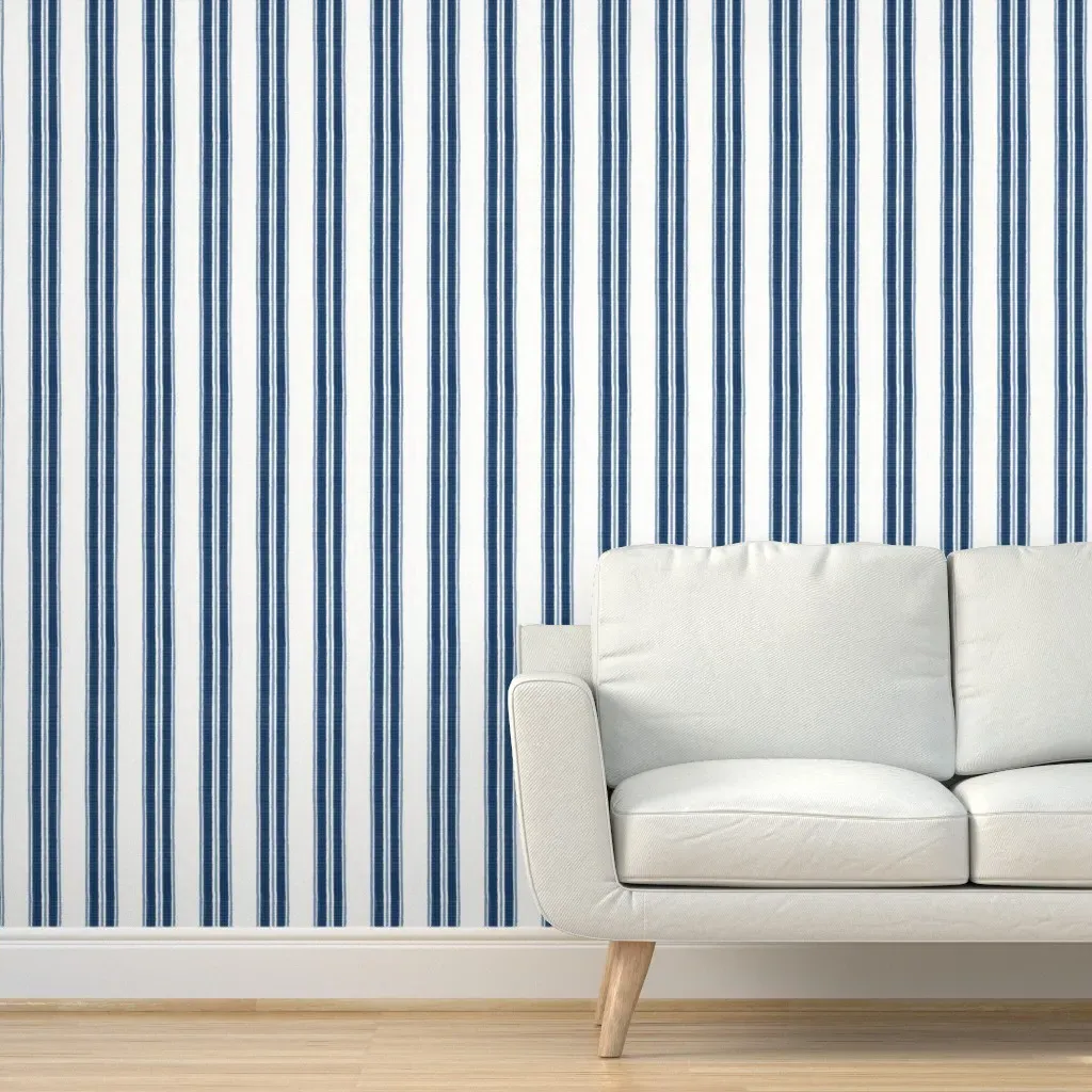 Anderson Stripe Peel and Stick Wallpaper - Navy Blue product
