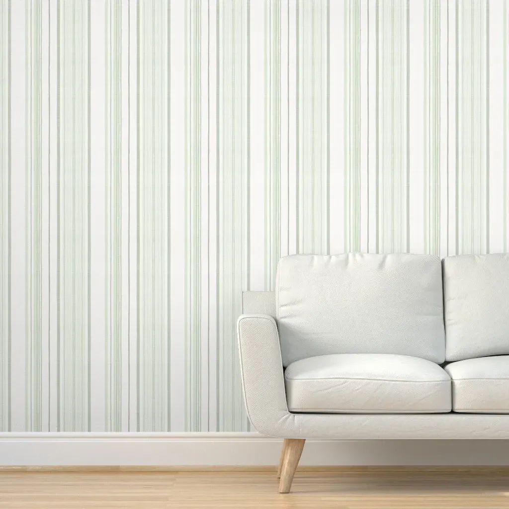 Anderson Stripe Peel and Stick Wallpaper - Soft Green product