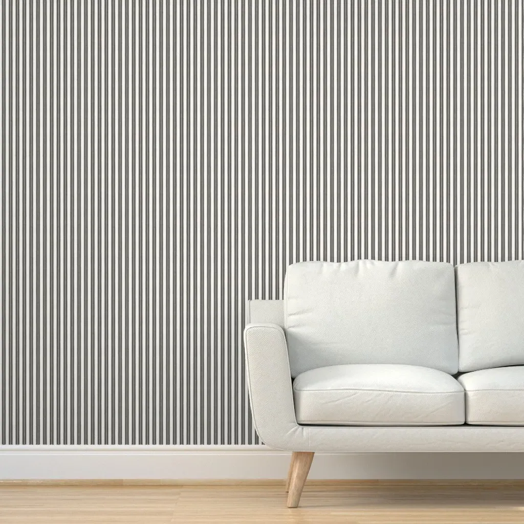 Anderson Ticking Stripe Peel and Stick Wallpaper - Black product