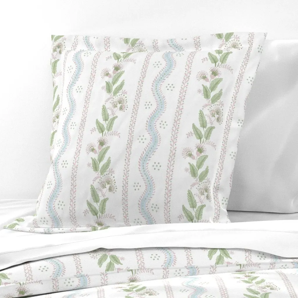 Andrea Emma Stripe Gina3 Euro Pillow Sham - Light Pink product