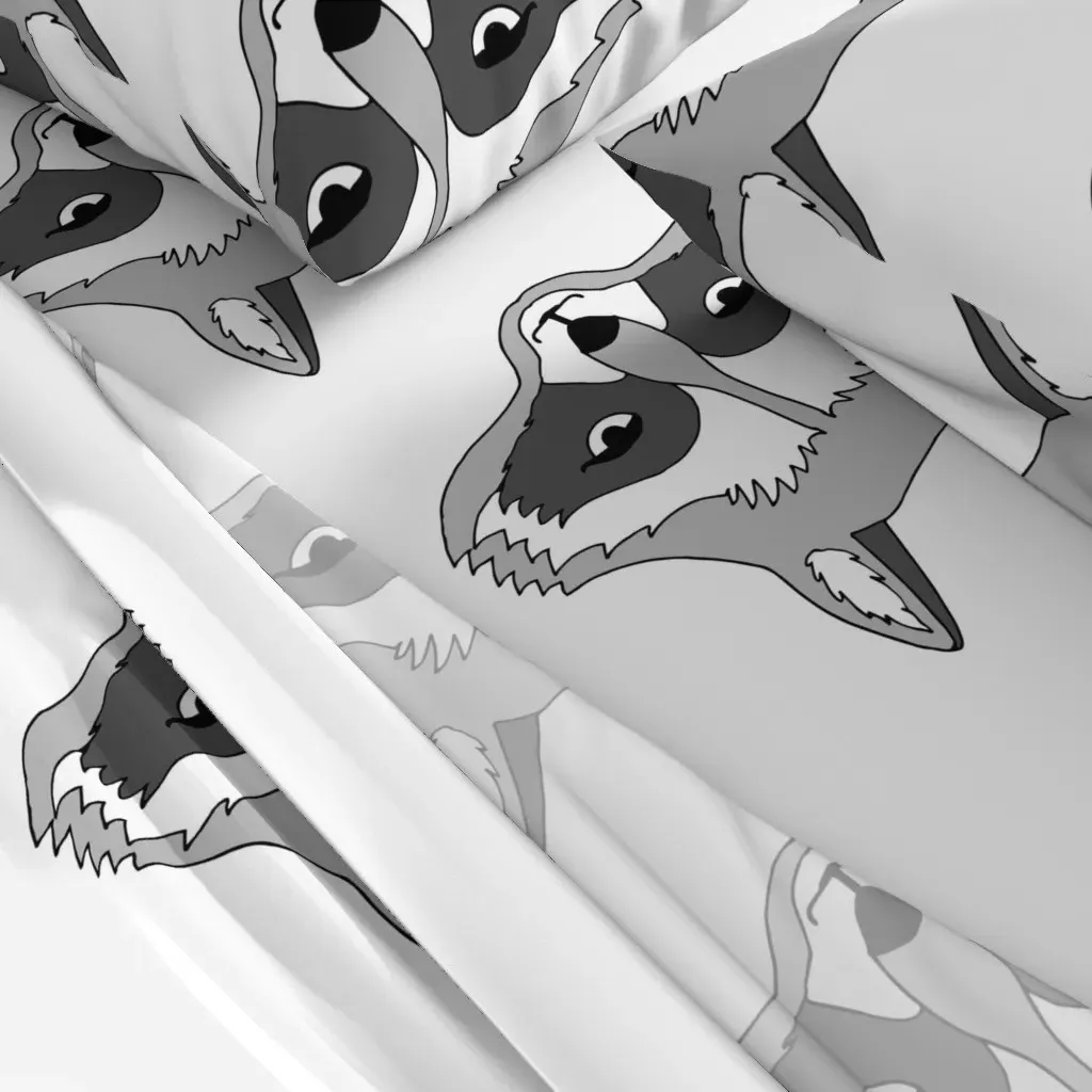 Andrea Lauren Plush Raccoon Full Sheet Set - Gray alternate view