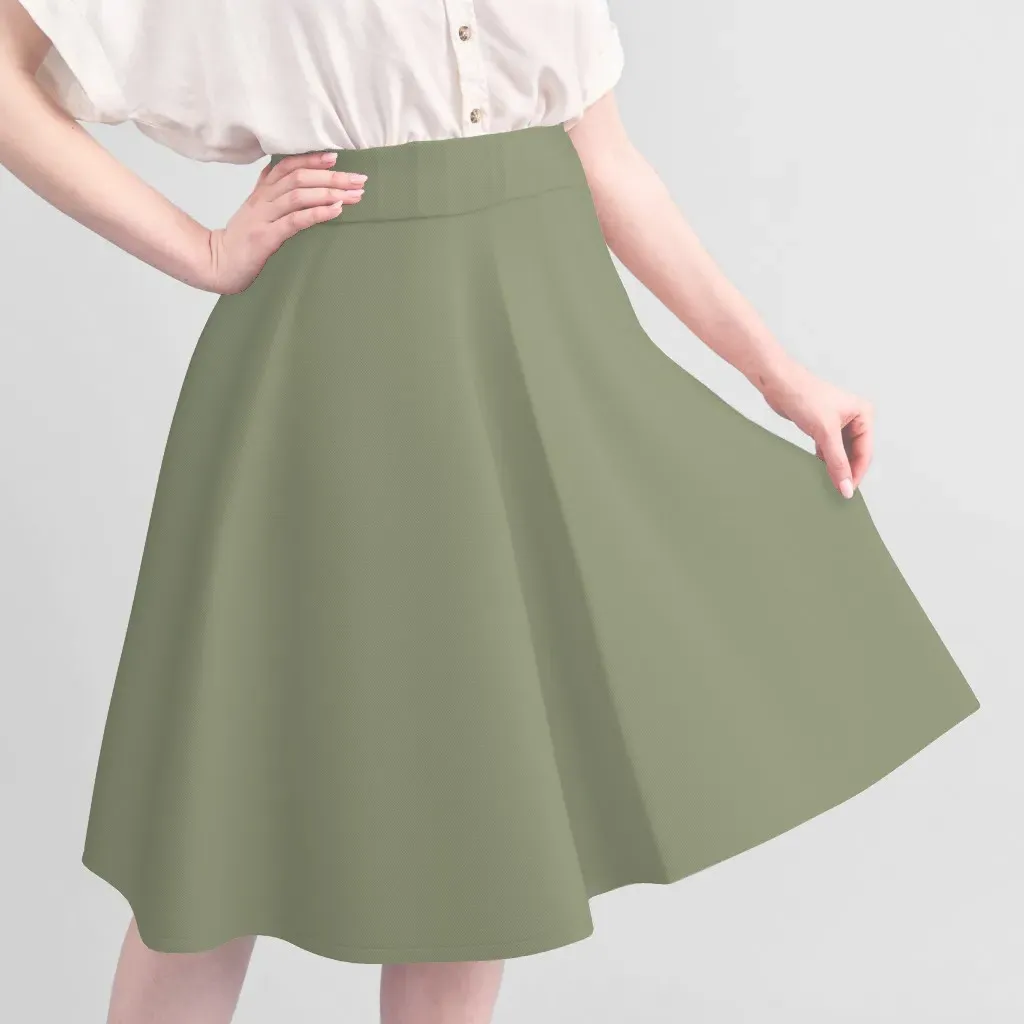 Andrea Lauren Sport Pique Printed Fabric - Sage Green alternate view