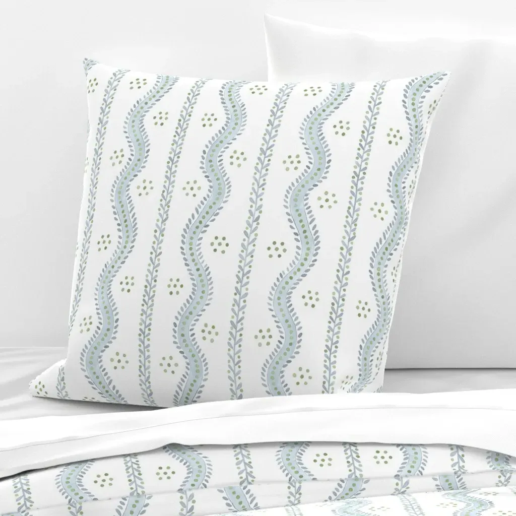 Andrew Stripe Euro Pillow Sham - Light Blue, White product
