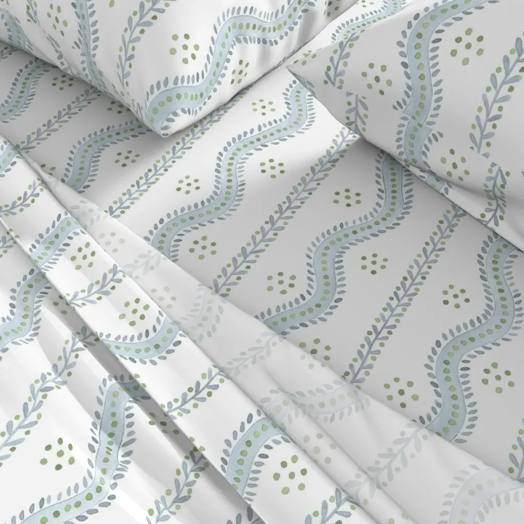 Andrew Stripe King Size Sheet Set - Light Blue alternate view