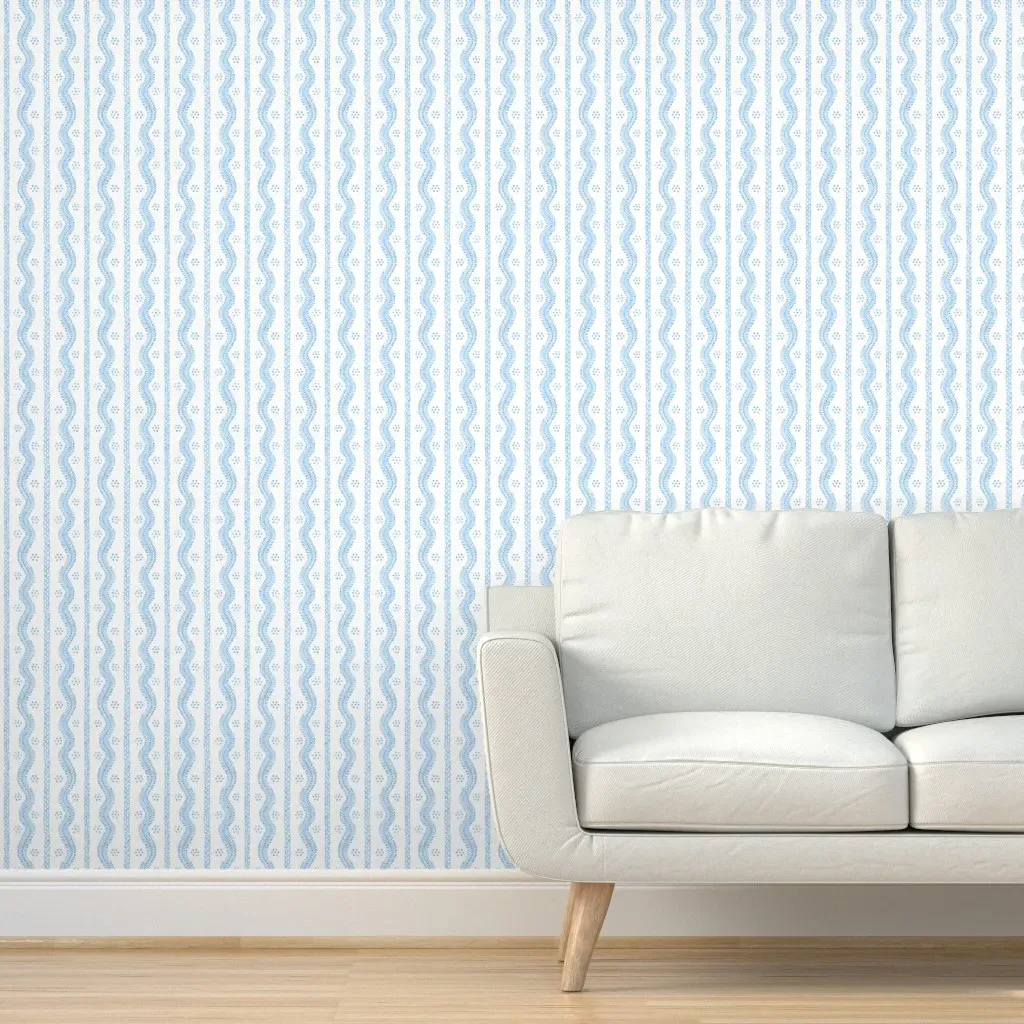 Andrew Stripe Peel and Stick Wallpaper - Cerulean product
