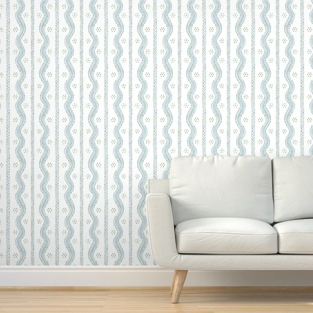 Andrew Stripe Peel and Stick Wallpaper - Light Blue product